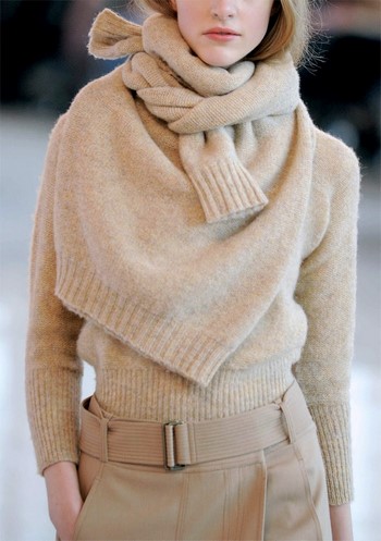 Sonia-Rykiel-Christophe-Lemaire-sweater-scarf-trend-alert-talestrip